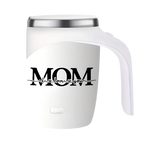 Self-Stirring Coffee Mug – “MOM” Edition (Stainless Steel, 380ml)