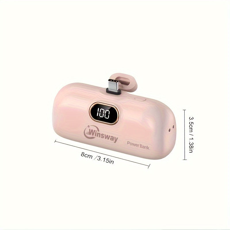 Portable Power Bank 5000mAh – Wireless & USB-C Charging