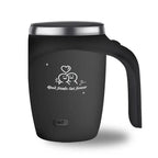 Self-Stirring Coffee Mug – Forever Together Edition (Stainless Steel, 380ml)