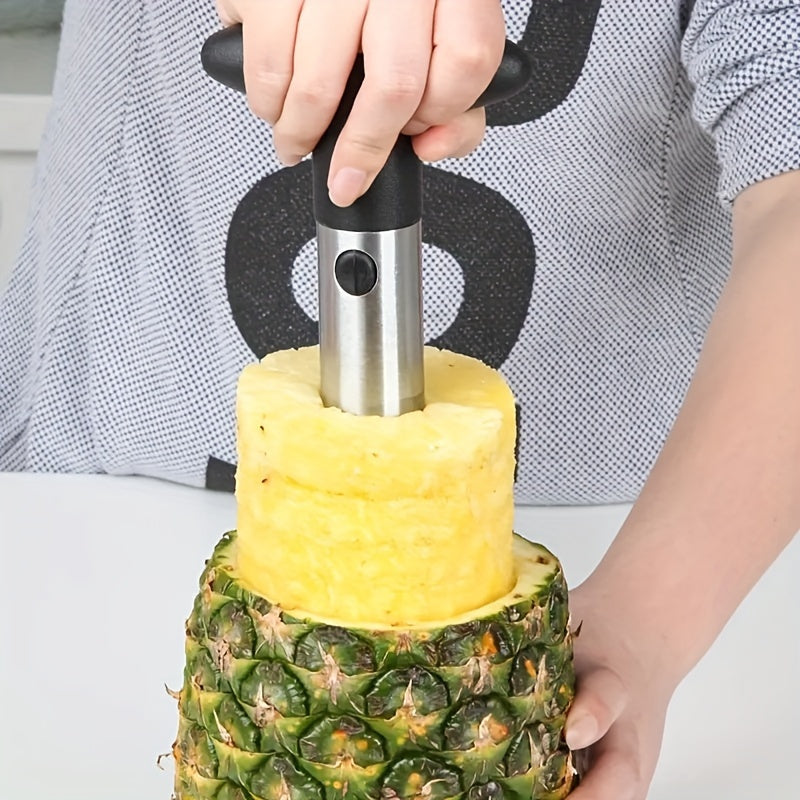 Stainless Steel Pineapple Corer & Slicer – Quick Fruit Cutter with Easy Handle