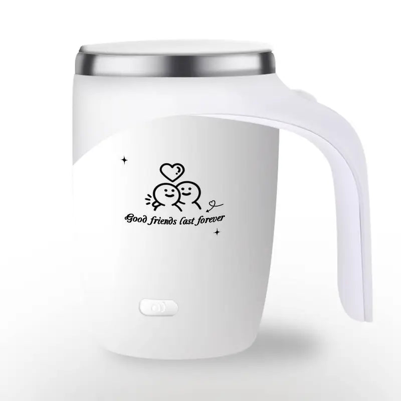 Self-Stirring Coffee Mug – Forever Together Edition (Stainless Steel, 380ml)