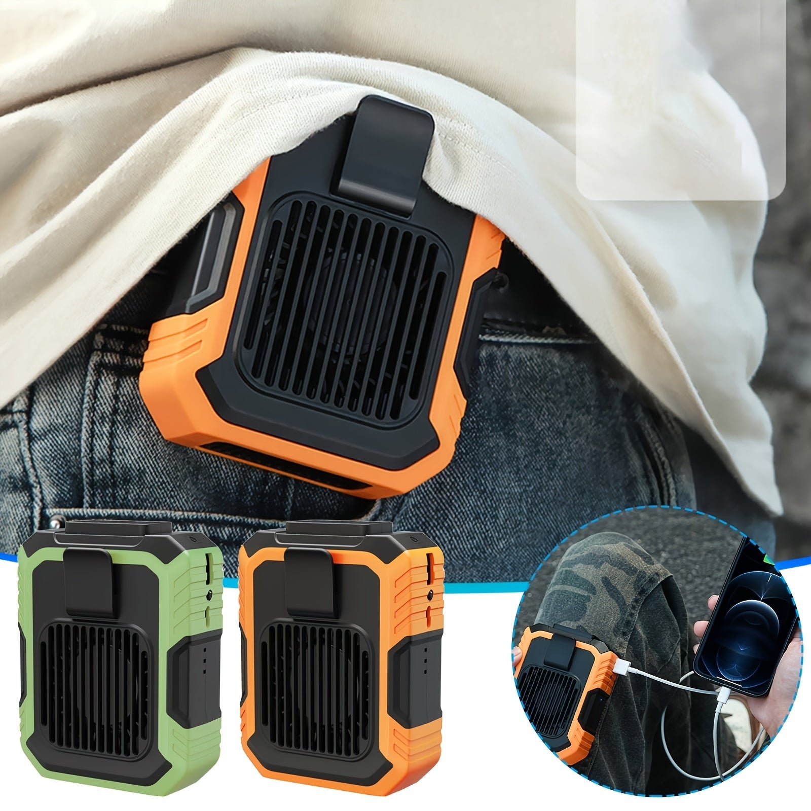 3-in-1 Portable Fan – Mini AC, Flashlight & Power Bank