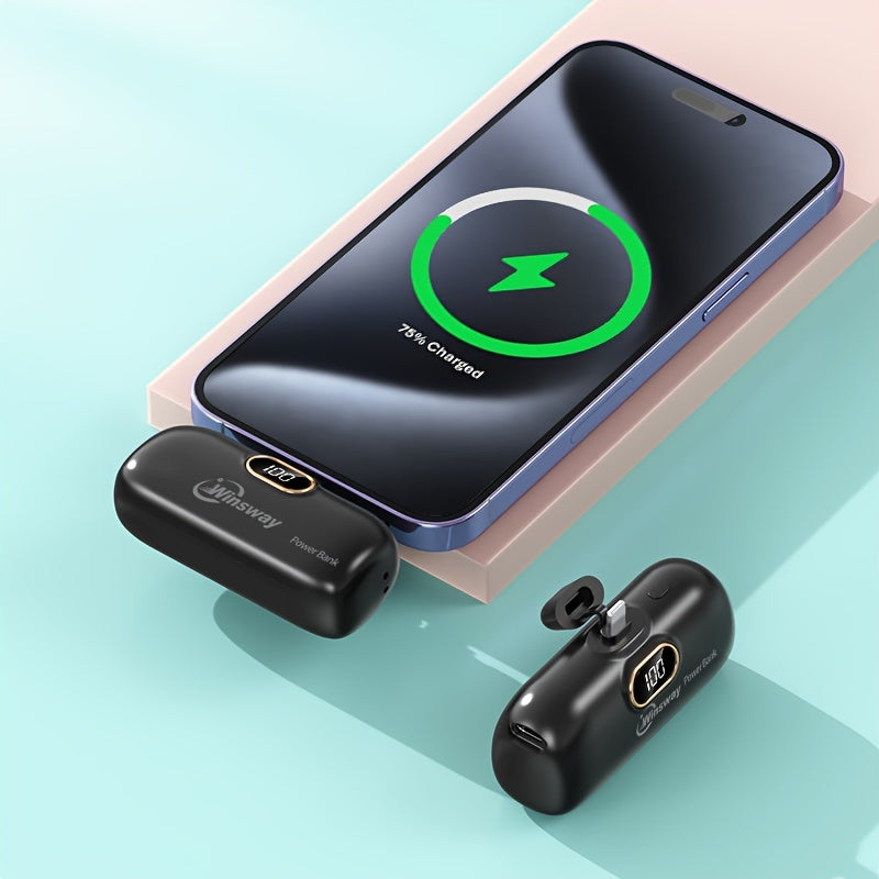 Portable Power Bank 5000mAh – Wireless & USB-C Charging