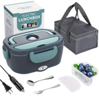 3-in-1 Electric Lunch Box – Portable Food Warmer with Stainless Steel & Carry Bag