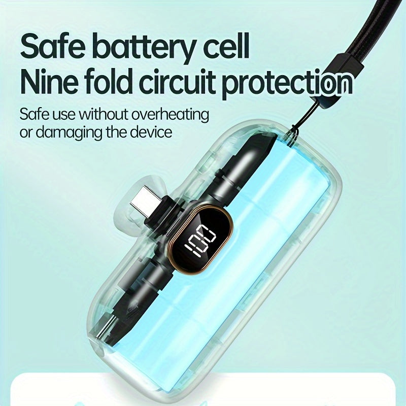 Portable Power Bank 5000mAh – Wireless & USB-C Charging