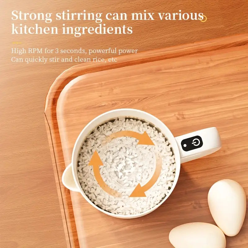 Electric Rice Washing & Food Mixer – USB Rechargeable