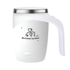 Self-Stirring Coffee Mug – Forever Together Edition (Stainless Steel, 380ml)