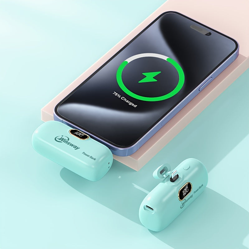 Portable Power Bank 5000mAh – Wireless & USB-C Charging