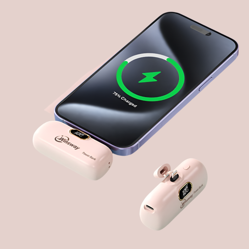Portable Power Bank 5000mAh – Wireless & USB-C Charging