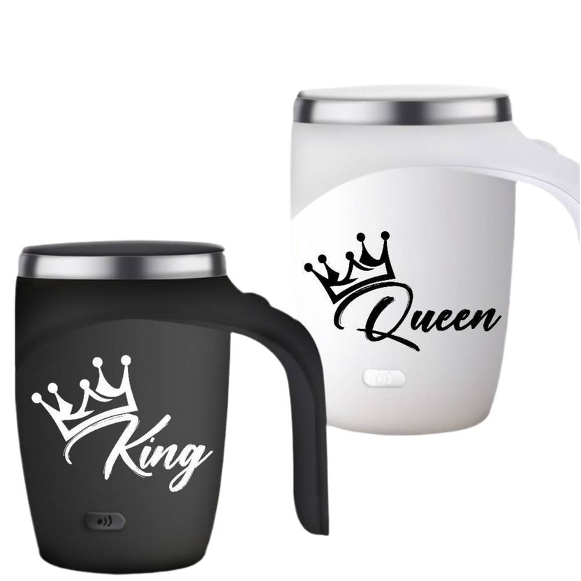 Self-Stirring Coffee Mug – True Love Edition (Stainless Steel, 380ml)