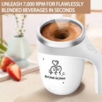 Self-Stirring Coffee Mug – Forever Together Edition (Stainless Steel, 380ml)