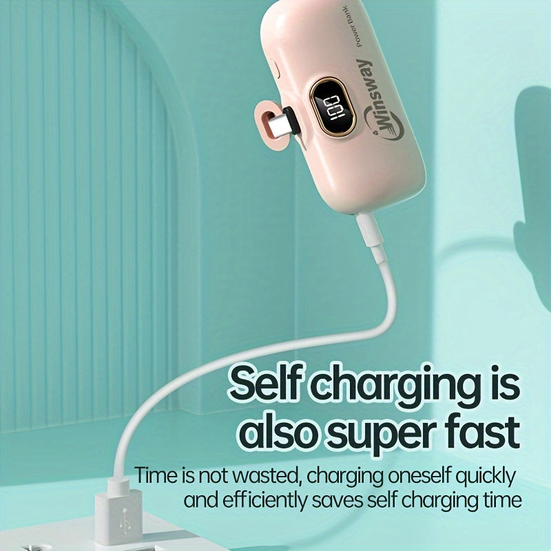 Portable Power Bank 5000mAh – Wireless & USB-C Charging