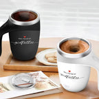 Self-Stirring Coffee Mug – “Will You Be My Godfather” Edition (Stainless Steel, 380ml)