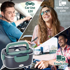 3-in-1 Electric Lunch Box – Portable Food Warmer with Stainless Steel & Carry Bag