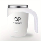 Self-Stirring Coffee Mug – Hold Onto Each Other Edition (Stainless Steel, 380ml)