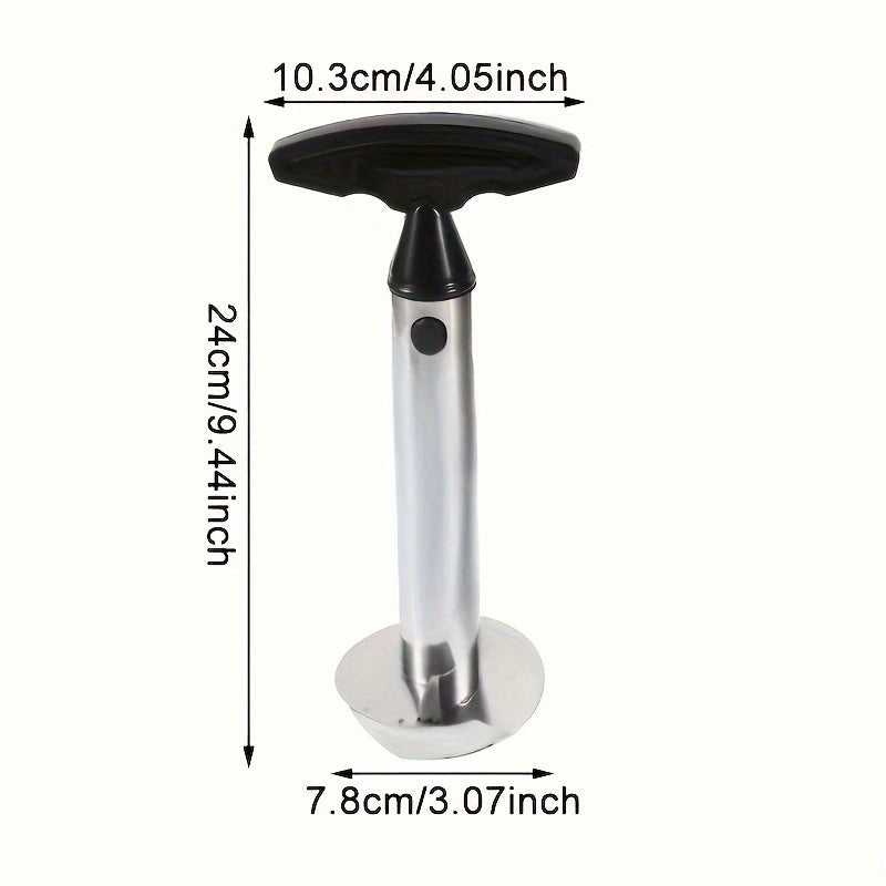 Stainless Steel Pineapple Corer & Slicer – Quick Fruit Cutter with Easy Handle