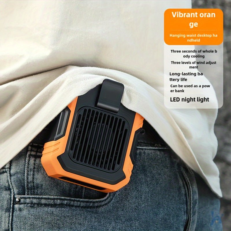 3-in-1 Portable Fan – Mini AC, Flashlight & Power Bank