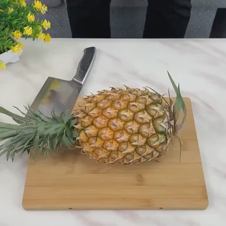 Stainless Steel Pineapple Corer & Slicer – Quick Fruit Cutter with Easy Handle